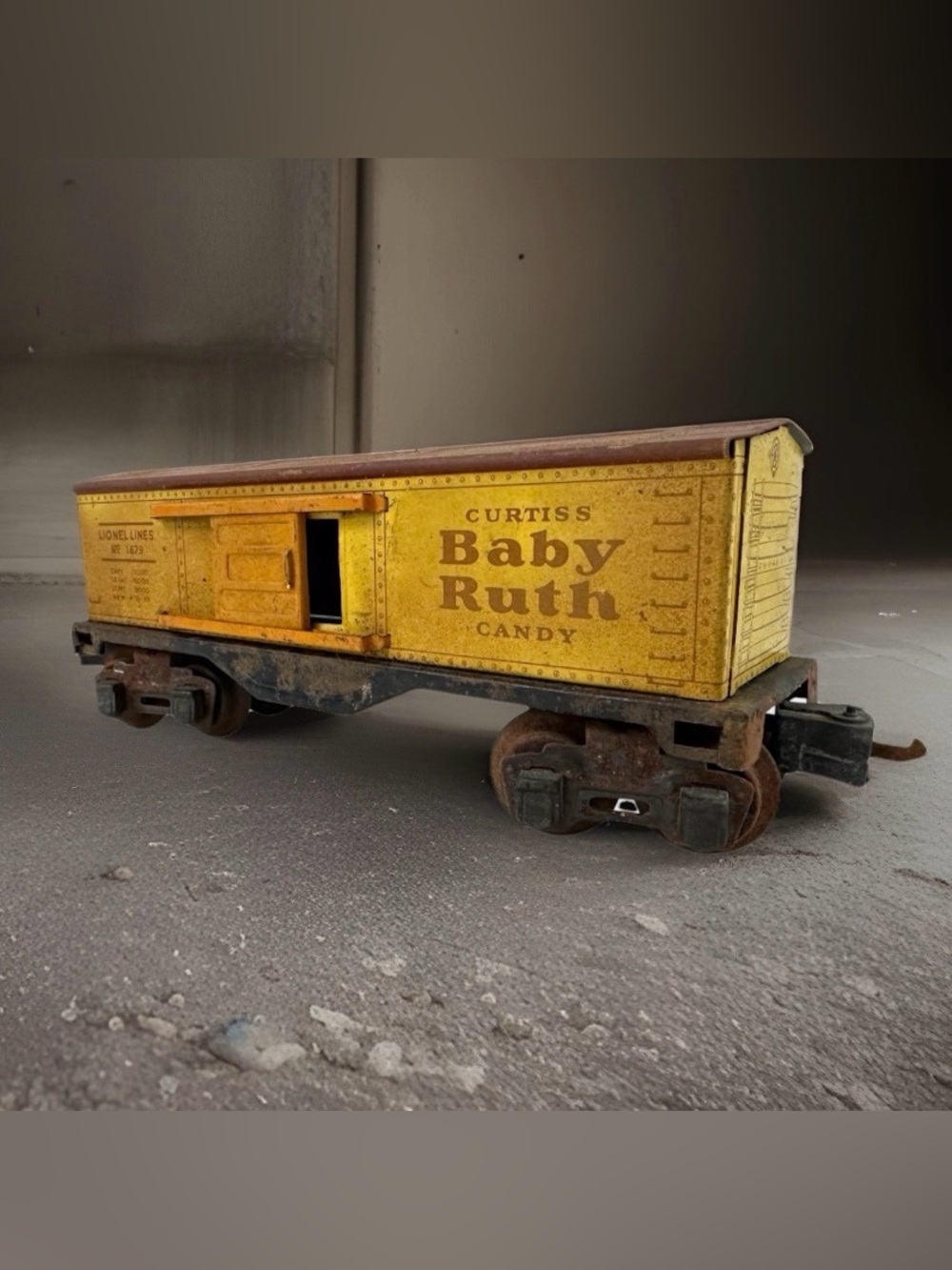 Vintage 1939 Lionel 1679 Baby Ruth Candy Boxcar Prewar O Gauge Tin Litho 8” Rare